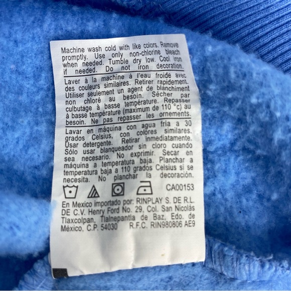 Champion Men's Fleece M Powder Blue Sweatshirt Gray Collar Long Sleeves Casual - Picture 8 of 9